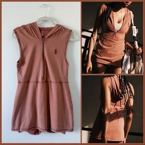 NWOT Free People Movement Hot Shot Hooded Skortsie in Sequoia Size Medium